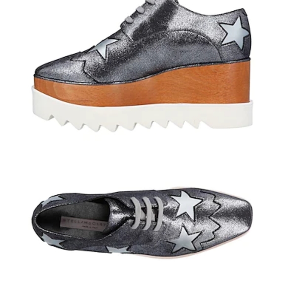 🌟Host Pick🌟Stella McCartney Elyse Stars Glitter Platform Snea - Picture 2 of 4